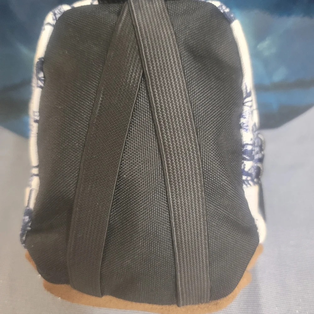 Jansport White and Blue Floral Mini Backpack Coin Backpack